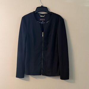 Dana Buchman Black Women's Blazer with Gold Zipper Size 4